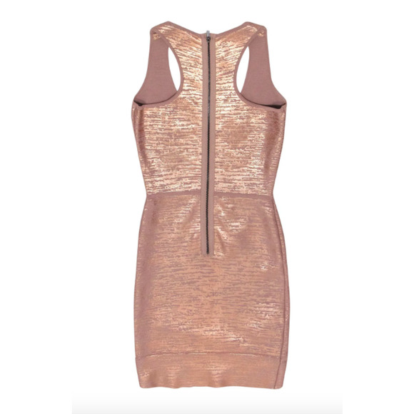 BCBGMAXAZRIA Gisela Rose Gold Mini Dress - Picture 3 of 6